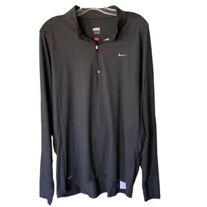 Nike DriFit Charcoal Gray Lightweight 1/4 Zip Pullover Sz XL